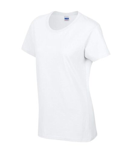 Womens/ladies Heavy Cotton T-shirt White Gildan
