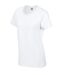 Womens/ladies Heavy Cotton T-shirt White Gildan-3