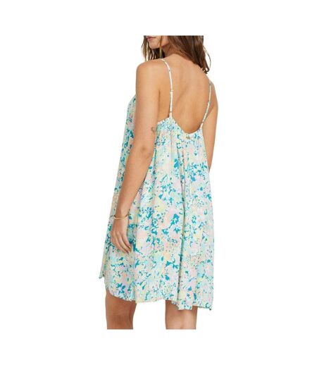 Robe à fleurs turquoise femme billabong sun spell mini