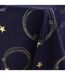 Nappe Antitache Imprimé Star 150x300cm Bleu Marine & Or-3