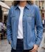 MAYFLOWER LERIDA1 – Chemisier en jean bleu denim pour femme : le confort intemporel au quotidien-1