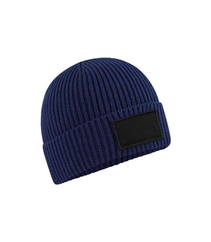 Beechfield Unisex Adult Patch Beanie (Oxford Navy/Black) - UTBC5089