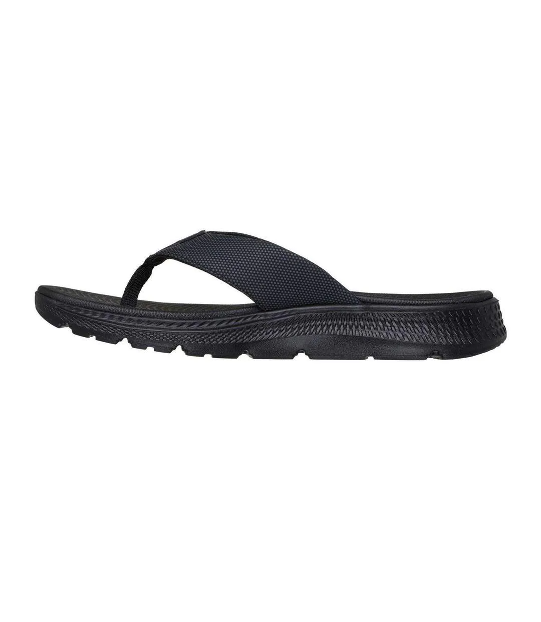 Mens Go Consistent Rubber Flip Flops Black Skechers-2