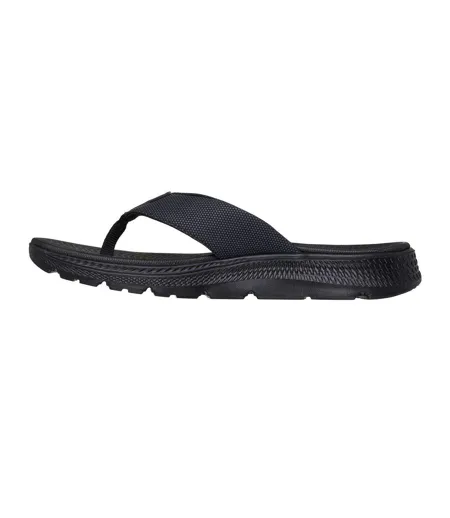 Mens Go Consistent Rubber Flip Flops Black Skechers