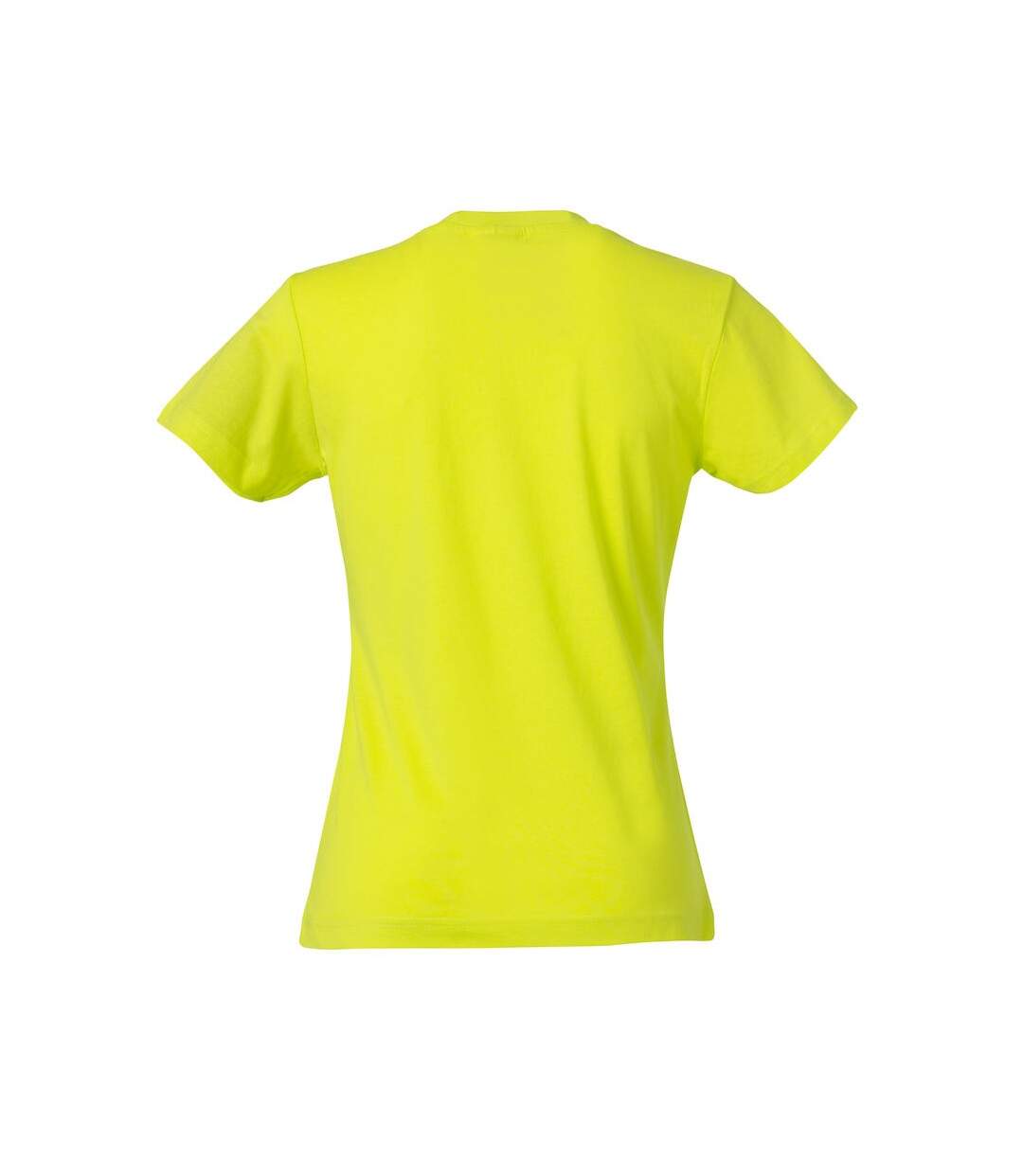 T-shirt femme vert fluo Clique-2