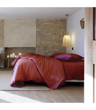 Parure de lit uni percale de coton MANOIR Taie 50x70 cm