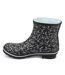 Womens/ladies bobs rain check misty eye wellington boots black Skechers