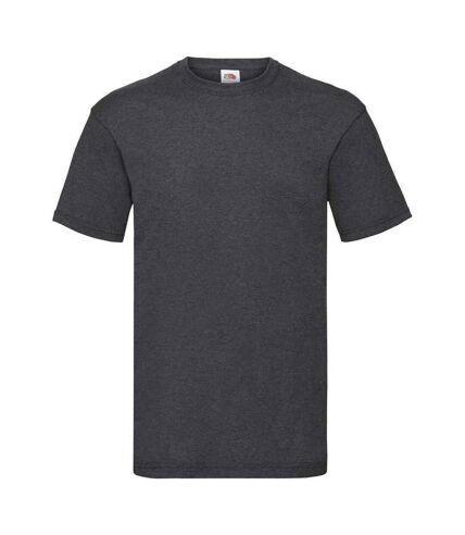 Mens valueweight t-shirt dark heather grey Fruit of the Loom