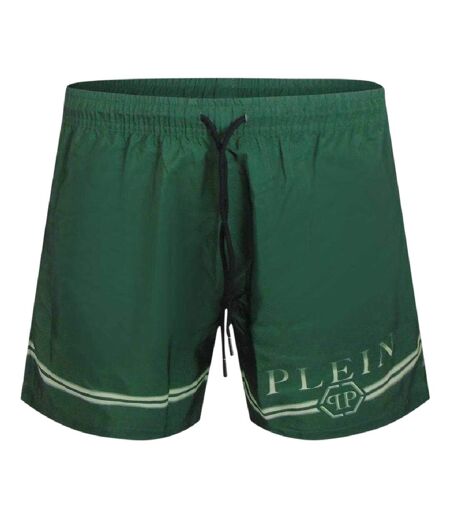 Short De Bain Motif/style À Rayures Homme Vert Philipp Plein