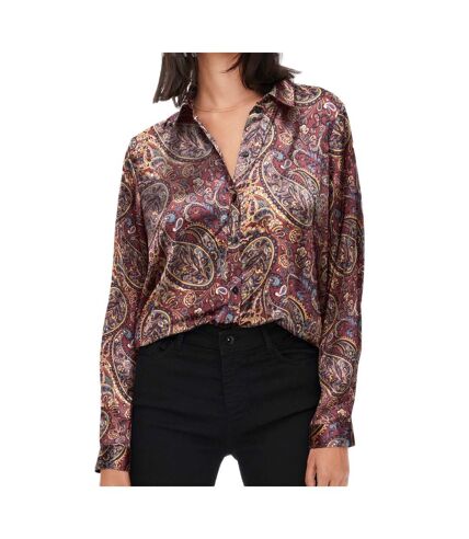 Chemise Bordeau/Marron à Motifs Femme JDY Fifi