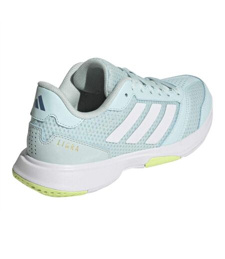 Chaussures De Volley-ball Femme Turquoise Pâle Blanc Jaune Adidas