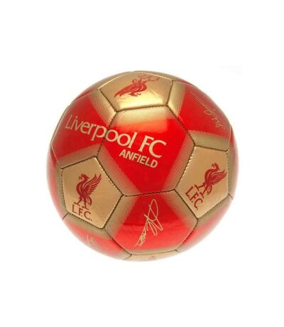 Liverpool F.C. - Ballon de foot (Rouge / Doré) (Taille unique) - UTTA4620
