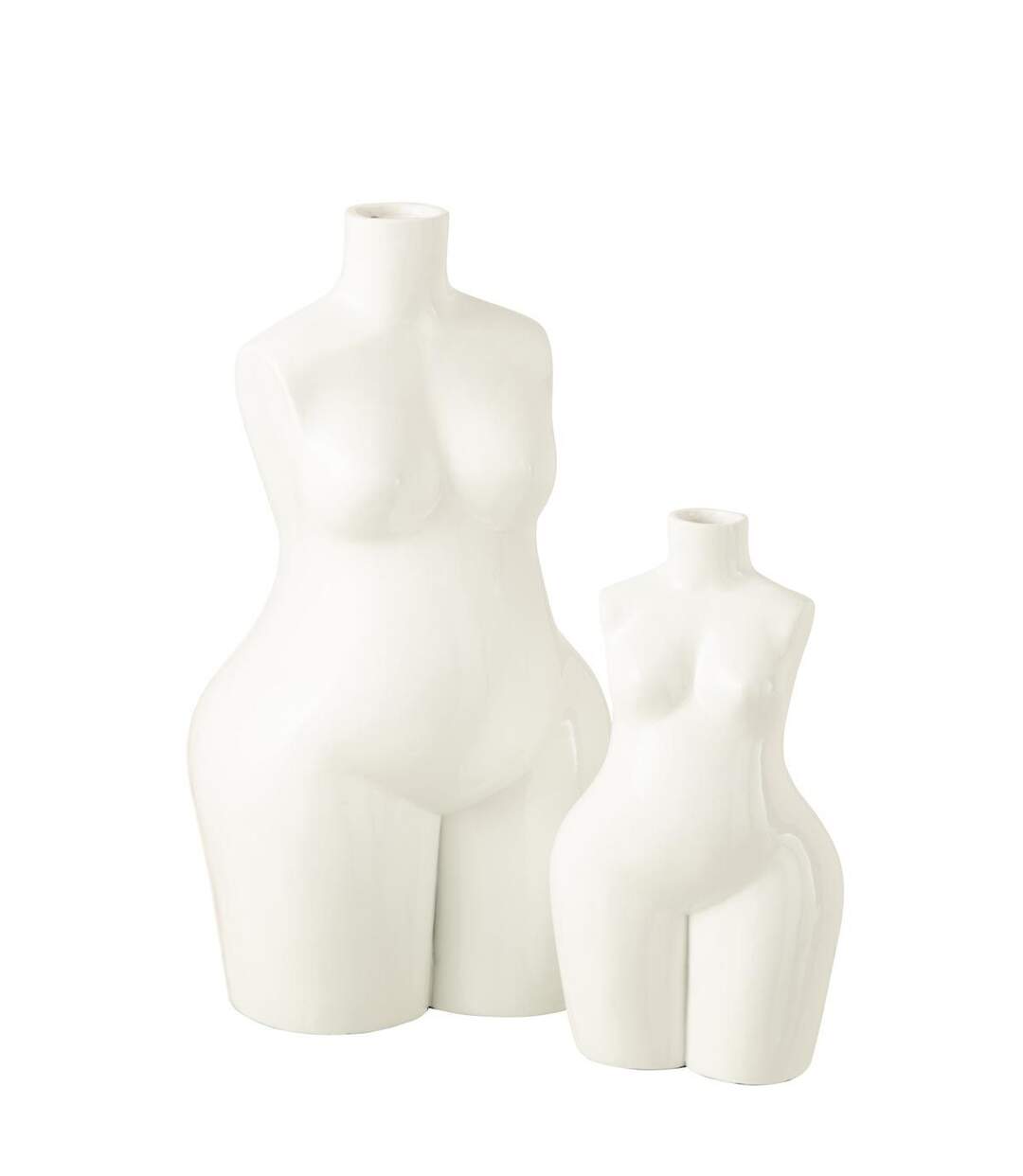 Vase Design Corps Femme 47cm Blanc-2