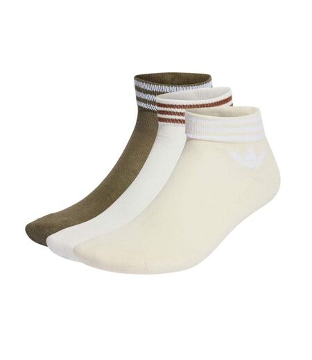 x3 paires de chaussettes kaki/blanches homme adidas tref ank sck