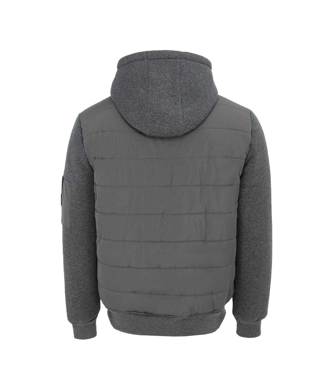 Mens Polyester Long-sleeved Hybrid Jacket Charcoal Firetrap-2
