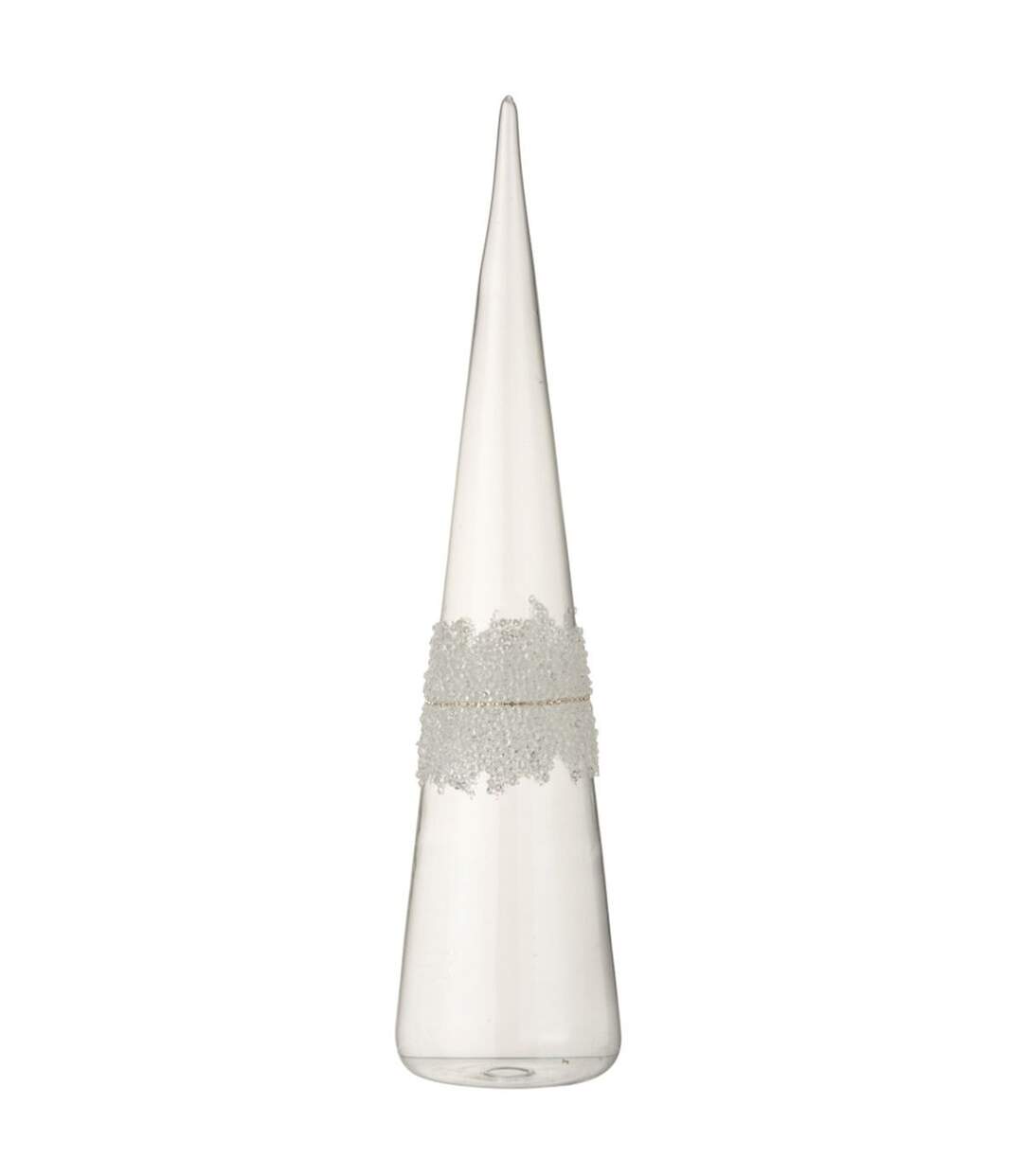 Cône Glace en Verre Diamant 42cm Transparent-1