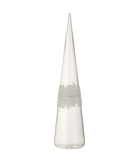 Cône Glace en Verre Diamant 42cm Transparent