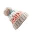 Beechfield Unisex Adults Corkscrew Knitted Pom Pom Beanie Hat (Milkshake Mix) - UTRW5192