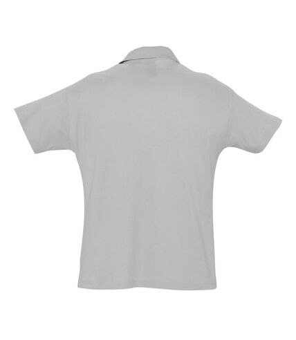 SOLS Mens Summer II Pique Short Sleeve Polo Shirt (Grey Marl)
