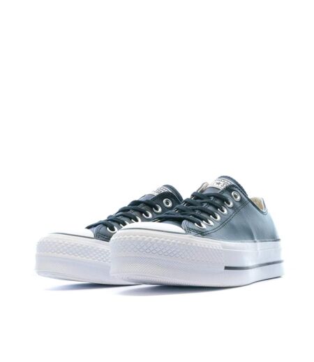 Baskets compensées cuir noir femme Converse All Star - 37