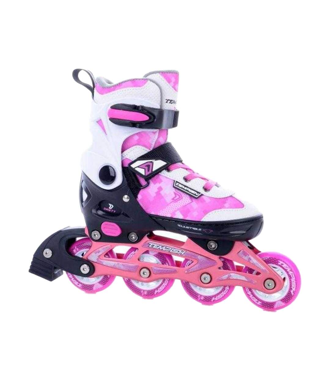 Patins À Roulettes Alignées Dasty Enfant 41-42 Fr Blanc Rose Tempish-3