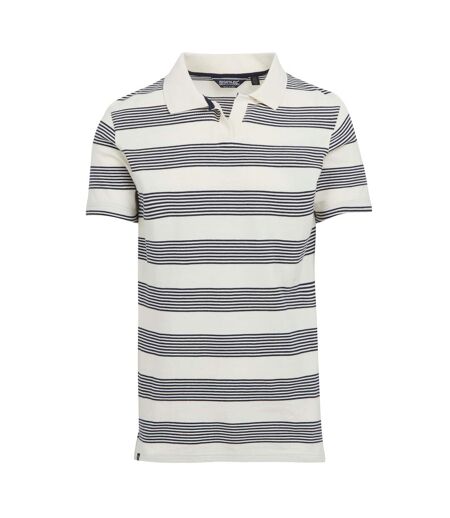 Polo tempete homme blanc cassé / bleu marine Regatta