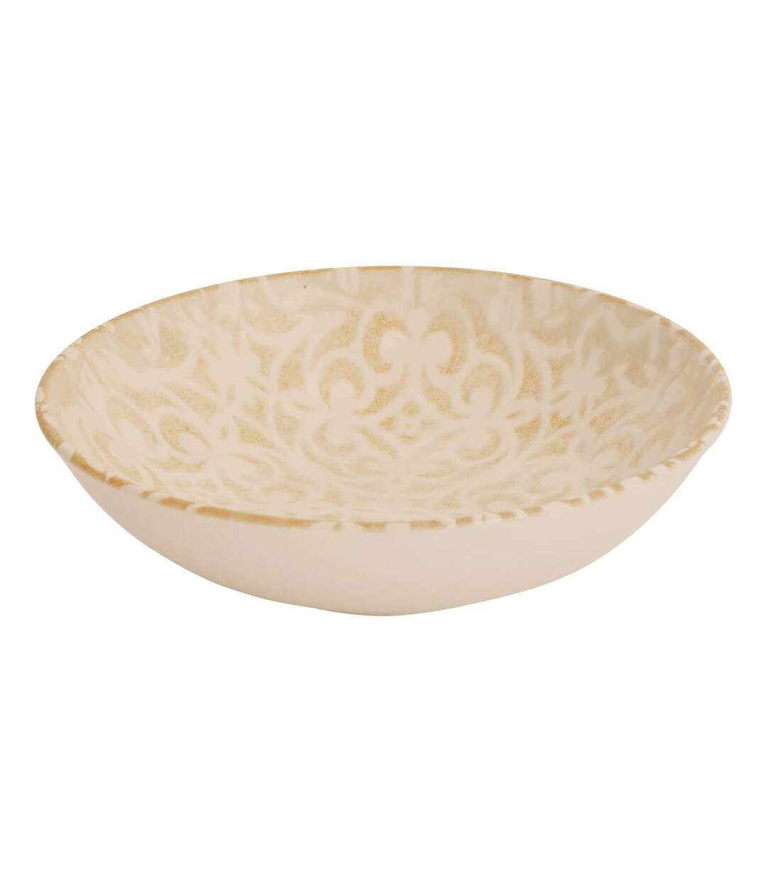 Lot de 6 Assiettes Creuses Anna 20cm Crème-1