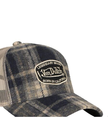 Casquette baseball avec filet adulte en flannelle à carreaux Car Vondutch