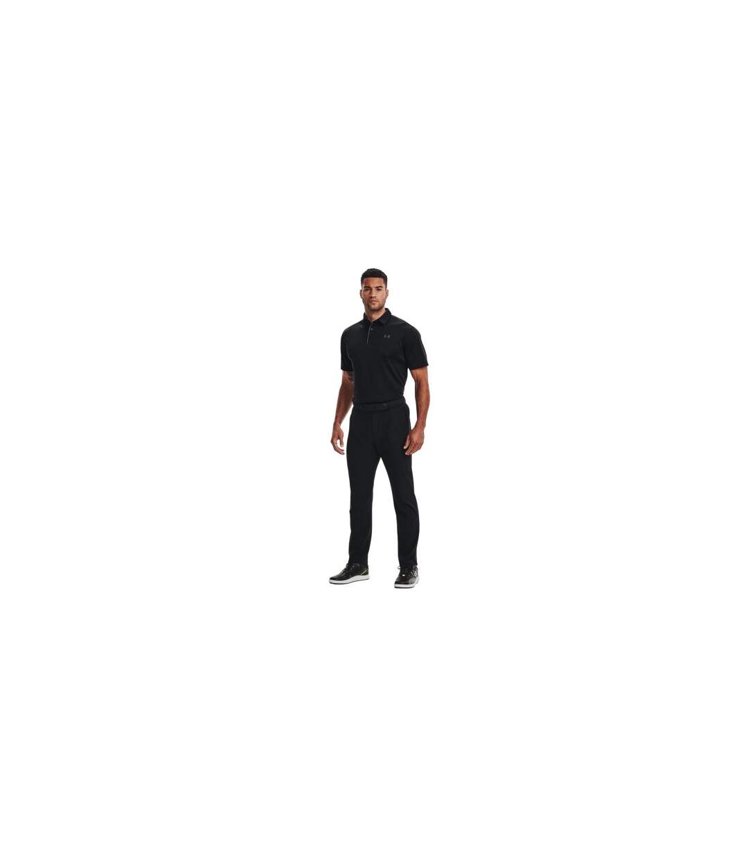 Mens Tech Logo Polo Shirt Black Under Armour-1