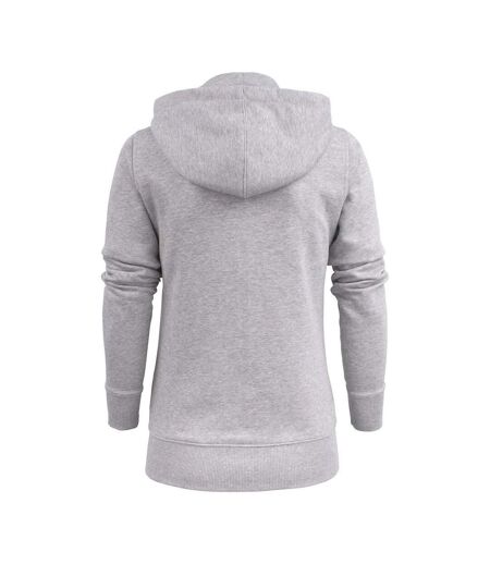 Womens/ladies Overhead Melange Full Zip Hoodie Grey Melange Printer