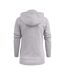 Womens/ladies Overhead Melange Full Zip Hoodie Grey Melange Printer-2