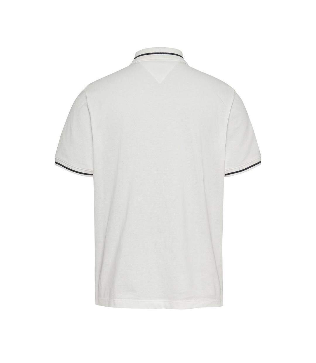 Polo blanc homme tommy hilfiger tipped-2