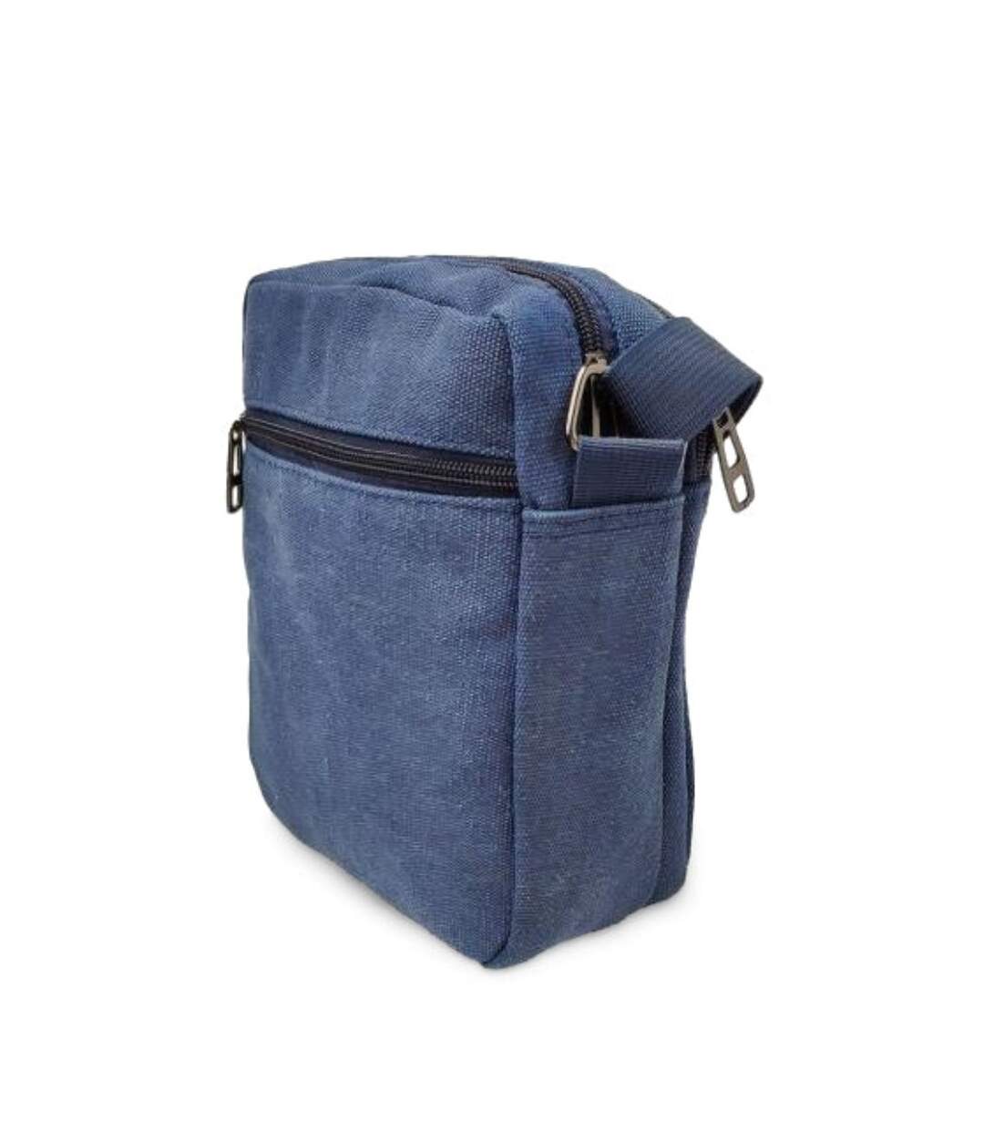 Sacoche bandoulière pour homme avec poignée poches multiples - Couleur bleu