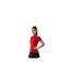 Womens/ladies Club Tech Polo Shirt Red White Head-1