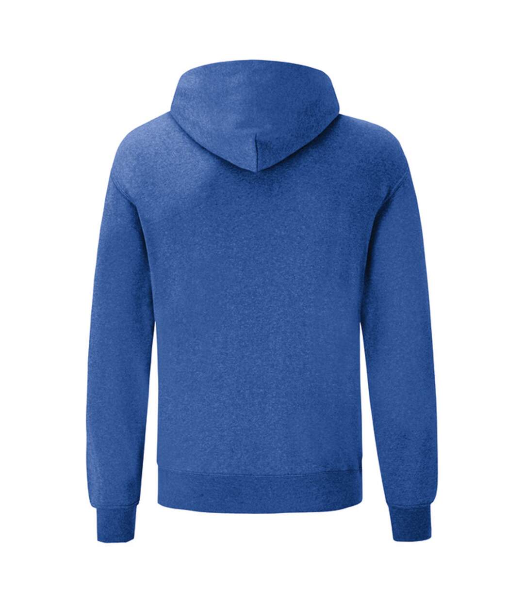 Sweat À Capuche Classic Adulte Bleu Roi Chiné Fruit Of The Loom-2