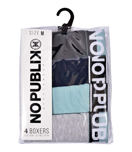 Boxer No Publik Homme Confort et Qualité en Coton -Assortiment modèles photos selon arrivages- Pack de 4 Boxers 53335
