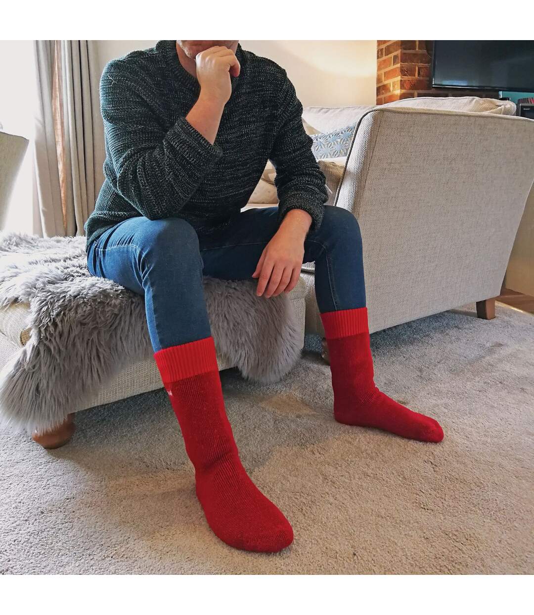 3 Pairs Mens Thick Winter Thermal Socks with Seamless Toe-3