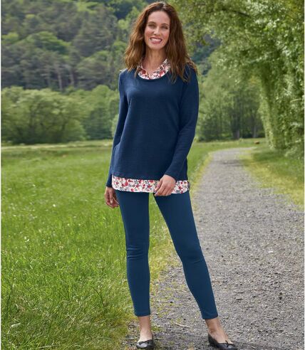 Women's Navy Treggings