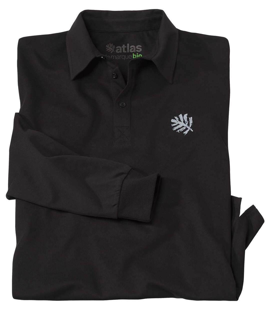 Le Polo Classique Homme en Coton Bio Noir-1