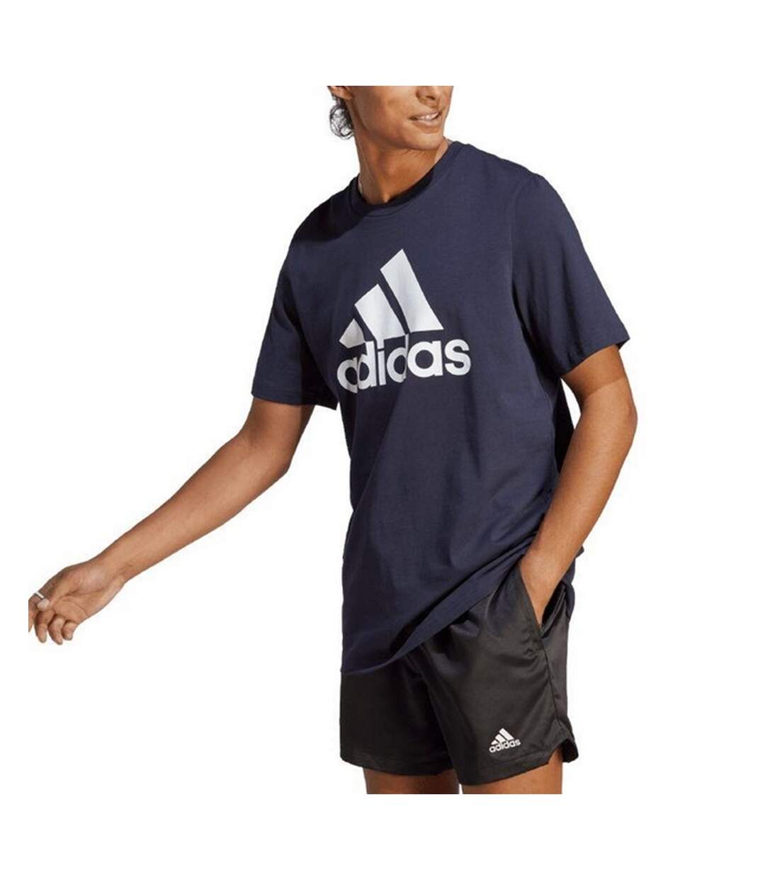 T-shirt Essentials Homme Bleu Marine Adidas-1