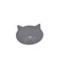 Tapis Repas pour Chat Tête de Chat 43cm Gris