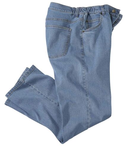 Modré strečové džíny Komfort Blue rovného střihu