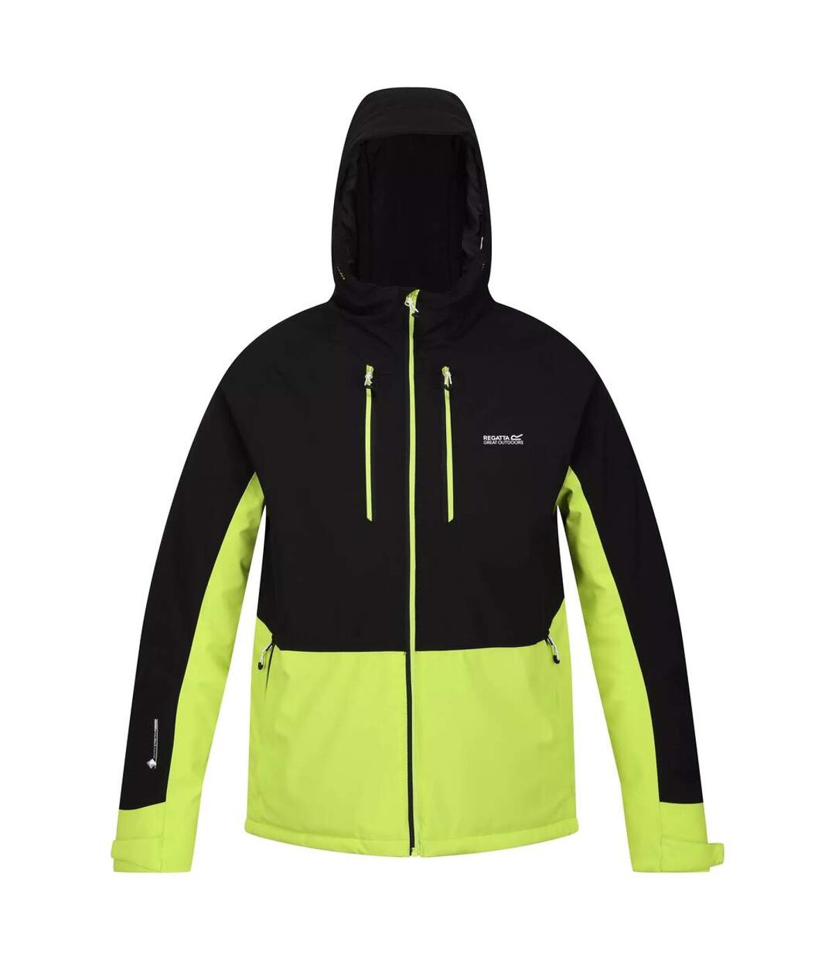 Regatta Mens Highton III Stretch Padded Jacket (Black/Bright Kiwi)