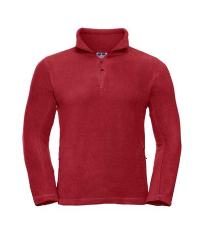 Russell Mens Zip Neck Outdoor Fleece Top (Classic Red) - UTPC5938