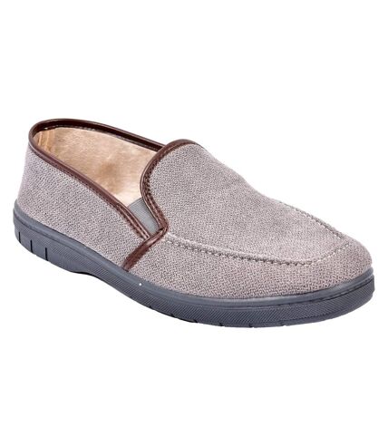 CHARENTAISE Homme Pantoufle PREMIUM MU9986 GRIS