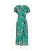 Robe Portefeuille Motif/style Grue Femme Vert Yumi-2