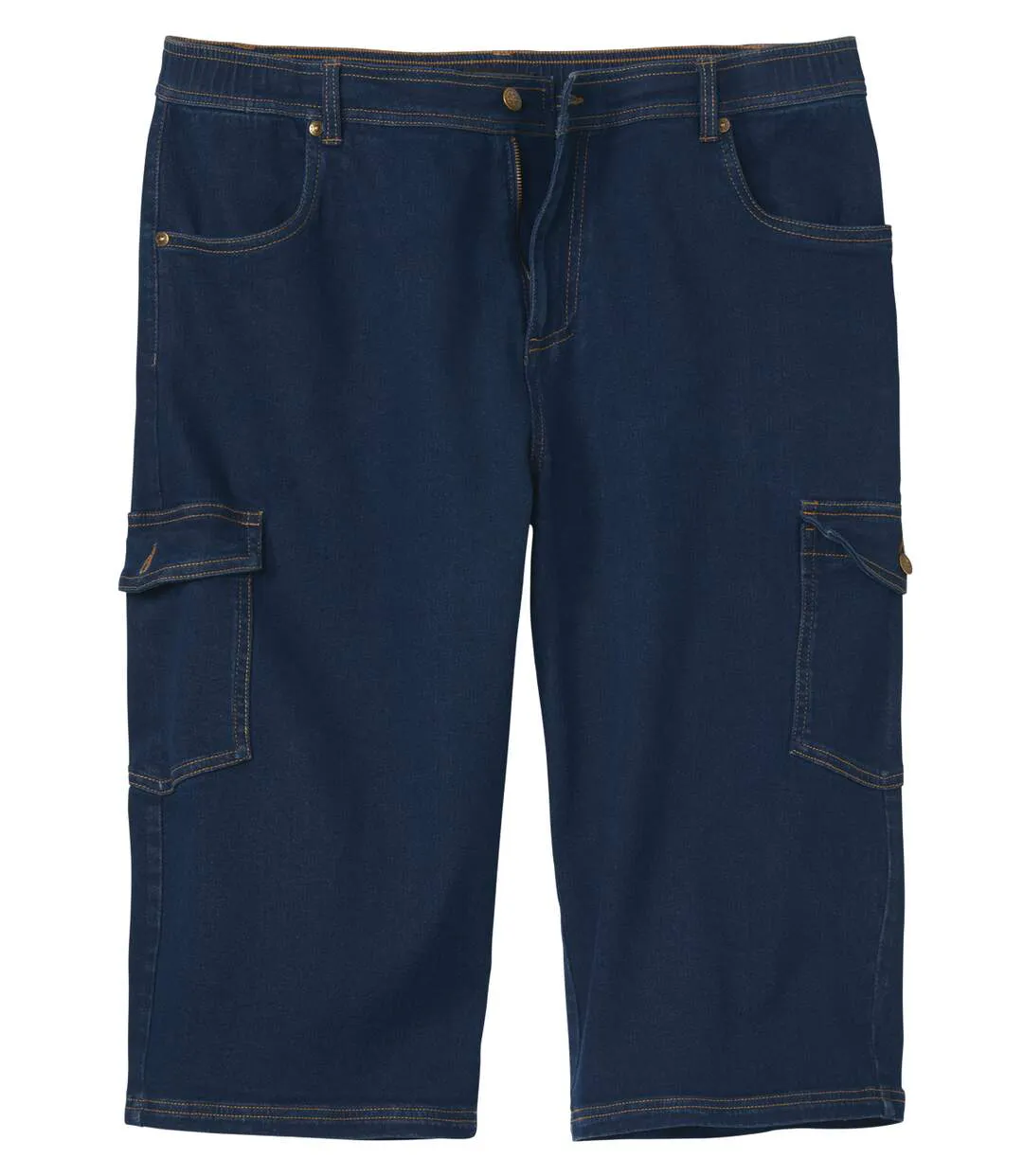 Le Pantacourt en Jean Stretch Cargo-1