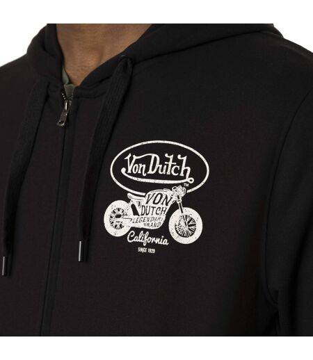 Sweat homme zippé à capuche et print devant Ori en coton Vondutch