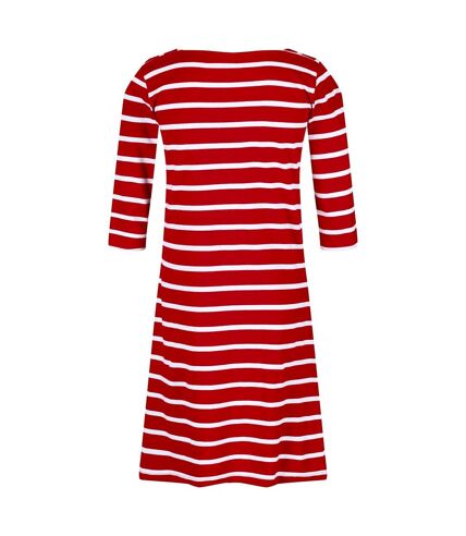 Regatta Womens/Ladies Paislee Stripe Casual Dress (True Red/White) - UTRG7729