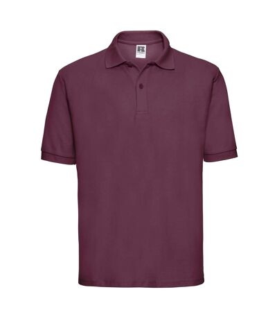 Russell Mens Polycotton Pique Polo Shirt (Burgundy) - UTPC6401